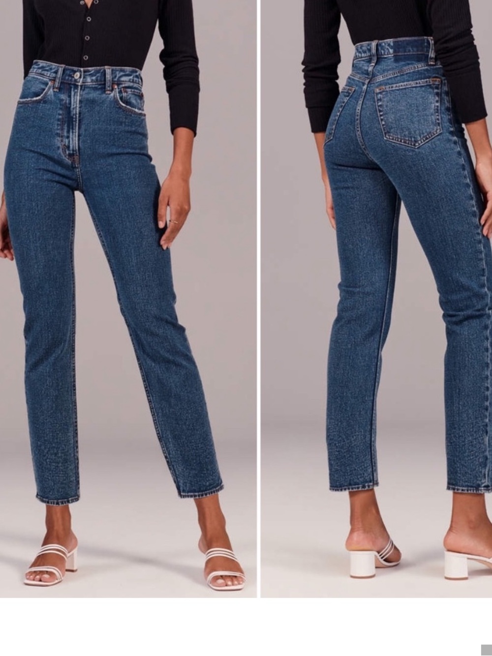 Abercrombie & Fitch Ultra High Rise Ankle Straight Size 25 XS Blue Denim Jeans